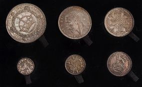 A George V, 1927 proof set of six coins: