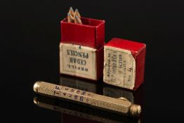 Sampson Mordan and Co. A 9ct gold sleeve