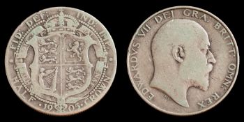 An Edward VII half crown 1905:.