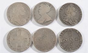 Two William III crowns: first bust 1695