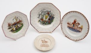 Two 'Anti-Corn-Law' child's plates and t