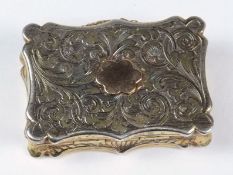 A Victorian silver vinaigrette, maker Na