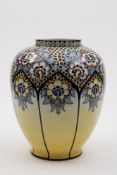 An Art Deco faience vase by Lionel Dufra