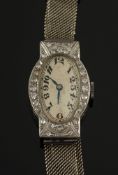A lady's diamond mounted cocktail wristw