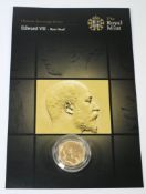 An Edward VII sovereign 1907: in plastic