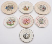 A group of seven 'Flora and Fauna' child