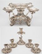 An early George III silver table centrep