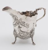 An Edward VII Irish silver cream jug, ma