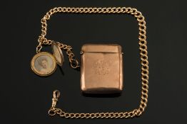 An 18ct gold graduated curb-link watch c