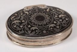 A late 18th century oval tortoiseshell a