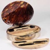 A George V silver and tortoiseshell mani