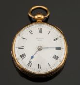 Duncan, an 18ct gold open faced pocket w