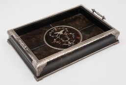 A Victorian tortoiseshell and silver mou