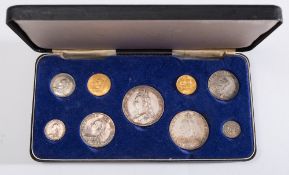 A Victoria Jubilee nine coin set, 1887: