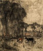 Manner of The Barbizon School-
Cattle g