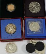 A 1980 gold proof sovereign: , two 18th