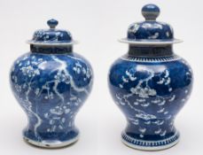 A Chinese blue and white vase and cover