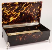 A George V tortoiseshell and silver moun