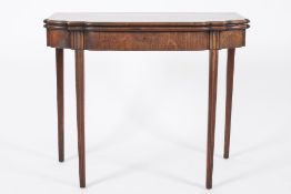 A George III mahogany tea table:, of sha