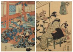 After Kuniyoshi, a wood block print: gei