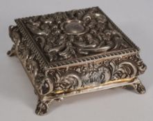 An Edward VII silver box, maker T Hayes,