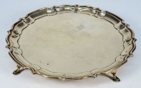 A George V silver waiter, maker Barker B