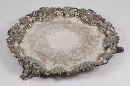 A Victorian silver salver, maker Henry W