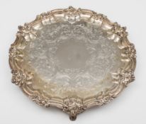A Victorian silver salver, maker George