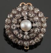 A late 19th century gold,silver, diamond