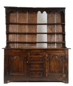 An early 18th Century oak dresser:, the