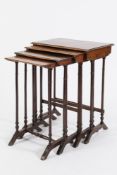A set of rosewood and stained beechwood