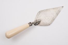 An Edward VII silver and ivory-handled t