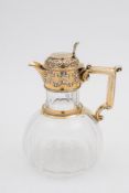 A Victorian silver-gilt mounted claret j