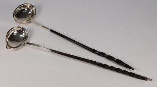 A George III silver toddy ladle, maker P