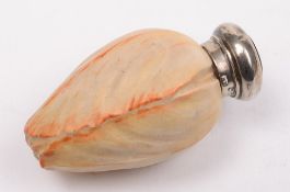 A Victorian silver mounted porcelain sce