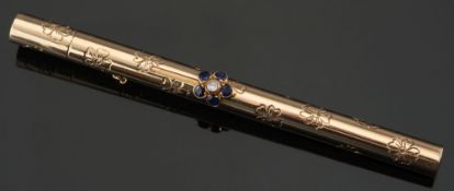 Van Cleef and Arpels. A sapphire and dia