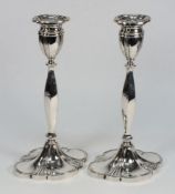 A pair of Elizabeth II silver candlestic