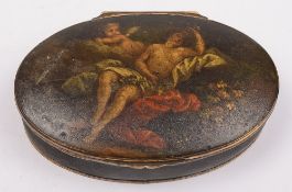 A late Georgian faux tortoiseshell snuff