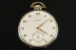 Movado, an 18ct gold keyless pocket watc