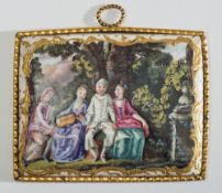 A late 18th century English enamel recta