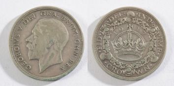 A George V crown: crown in wreath 1927.