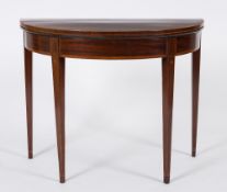 A 19th Century mahogany and inlaid half