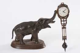 A Victorian bronzed elephant mystery tim