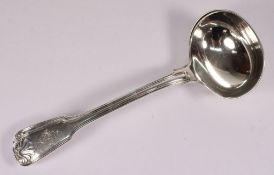 A pair of George IV silver fiddle, shell