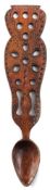 A 19th century Welsh treen love spoon: w