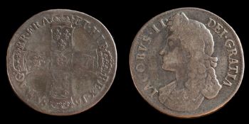A James II crown: 1688 QVARTO.