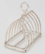An Edward VII silver six-division toastr