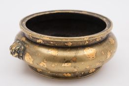 A Chinese bronze gold splash decorated c
