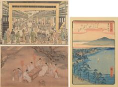 After Kiyomitsu a wood block print: depi