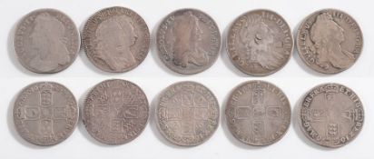 A Charles II shilling 1663: a James II s